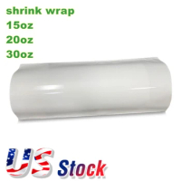 100pcs In Convection Oven Tumblers Heat Transfer Sleeve for 15oz 20oz 30oz Skinny Sublimation Tumbler Shrink Film Wrap