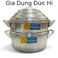 Nồi Hấp 2 Tầng Cao Cấp Mạnh Hùng 30cm - Xửng Hấp 30 nhôm nhiệt vn nhiệt nhôm có tay cầm