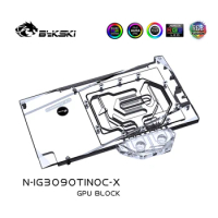 Bykski GPU Water Block for IGame RTX3090Ti Neptune OC Video Card Cooled/with Backplane Copper Radiator Coolling,N-IG3090TINOC-X