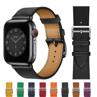Leather strap for Apple watch band 49mm 44mm 45mm 42mm 41mm 40mm 38mm Single tour bracelet iWatch series 4 5 6 SE 7 8 Ultra band