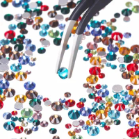 Mix size SS6-SS20 Colorful Nail Rhinestone For Nails Art Decorations DIY Flat Back Crystal Shiny 3D Strass Gem