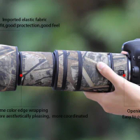 CHASING BIRDS camouflage lens coat for CANON RF 100 400mm F5.6-8 IS USM waterproof and rainproof elasticity len protective cover