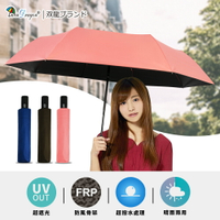 【雙龍牌】極簡遮光黑膠素色自動開收傘(防風抗UV防曬)B5729