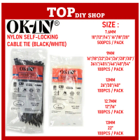 12\-54\" 7.6mm-13mm OK-IN Nylon Cable Tie Heavy Duty Black Nylon Cable Ties Cable Management Pengik