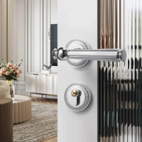 Zinc Alloy Wood Door Locks Indoor Lock Bedroom Split Handle Knob Lockset European American Room Locksets G0lden or Chrome option