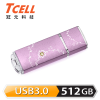 TCELL 冠元-USB3.0 512GB 絢麗粉彩隨身碟-薰衣草紫