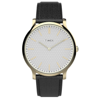 【TIMEX】風格系列 時尚手錶-銀白x金x黑/40mm/TXTW2V28400