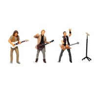 1/64 Miniature Rock Music Figures Resin Guitar Rack drum Band Percussion Diorama model toys for Children