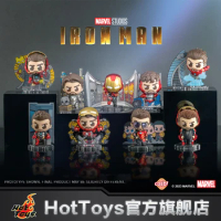 Hot Toys Anime Figure Iron Man Tony Stark Armored Series Cosbi Mini Action Figurines Collection Model Statue Doll Kids Toys Gift