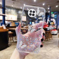 Phone case Huawei Nova 8i 7i butterfly Soft Transparent Bling Glitter Huawei Nova 8i cover