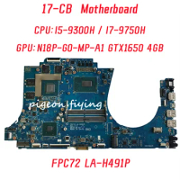 FPC72 LA-H491P Mainboard For HP OMEN 17-CB Laptop Motherboard CPU: I5-9300H I7-9750H GPU: GTX1650 4GB 100% Test OK