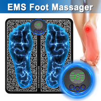 EMS ไฟฟ้านวดเท้าเสื่อสิบกระตุ้นกล้ามเนื้อพับเบาะเท้า Pad ชีพจรฝังเข็มบรรเทาอาการปวดการไหลเวียนของเลือด