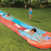 免運 可開發票 6.1米三人加長成人兒童滑水道戲水玩具戶外草地噴水雙人衝浪滑道 SH5T