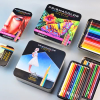 American Prismacolor original art oil colored pencils. Hand-painted school supplies art supplies