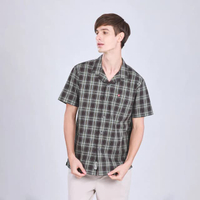 เสื้อเชิ้ตผู้ชายแขนสั้น ทรงปกติ รุ่น JH F1SS0102-RG - สีเขียว