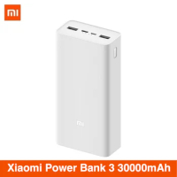 Xiaomi Power Bank 3 30000mAh 18W Fast Charging Portable Mi Powerbank 30000 mAh USB Type C External Battery Poverbank