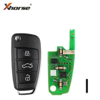 Xhorse XKA600EN VVDI2 Universal Wire Remote Key 3 Buttons For Audi A6L Q7 Type