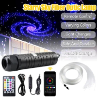 6W RGBW Fiber Optic Star Ceiling Light Kit Smart Control LED Engine for Party Dancing Car Starry Sky Fiber Optic Light 100-500pc