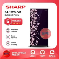 KULKAS 1 PINTU SHARP KAPASITAS 175 LITER SJ-N192D-VB / SJ-N192D-VR GARANSI RESMI (MEDAN)