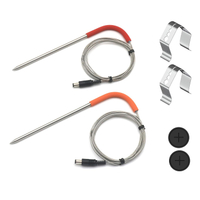 2-Pack Temperature Meat Probe Replacement for Rec tec Wood Grill Comes with 2 Pack Probe Grommet Rec