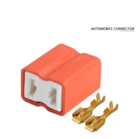 20/100 Set 2 Pin 6.3MM H7-2A Automobile Ceramic Connector Straight H7 Auto Lamp Holder Ceramic Headlamp Bulb Plug For Audi VW