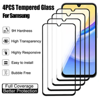 4Pcs Tempered Glass For Samsung Galaxy A05 A15 A25 A35 A55 Screen Protector A04 A14 A24 A34 A54 F04 F14 F34 F54 Protection Film