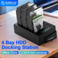 ORICO 2/4 Bay Hard Drive Docking Station with Offline Clone SATA to USB 3.0 HDD Docking Station for 2.5/3.5 inch HDD/SSD
