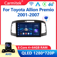 Wireless Carplay 64GB 2Din Android Auto Car Radio For Toyota Allion Premio 2001-2007 Multimedia Player GPS Autoradio WIFI 4G