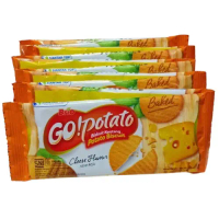 Go Potato Biskuit Kentang Rasa Keju Renceng - Netto 10 bks x 14 gr