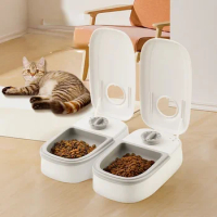 Timing Dispenser Auto Automatic Cats Dogs for Dry Timed Pet Feeder Detachable Smart Dog Food