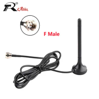 1PC DTMB Ground Wave DVB-T/T2 HDTV ISDB ATSC SET-TOP box Magnetic Suction Cup Antenna F Male Connector 3M RG174 Cable