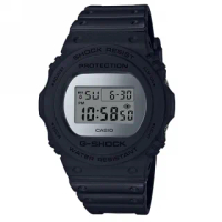 【CASIO 卡西歐】G-SHOCK 經典錶款DW-5700系列/45mm/消光黑x鏡面銀(DW-5700BBMA-1)