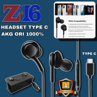 HF Earphone Tuned by AKG FOR Galaxy Note 20 Type C In ear with microphone ( tepsi ) Warna Hitam