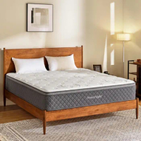 12-inch King-size Hybrid Mattress with Bamboo Charcoal Foam Mattress with Pocket Coil for A Comfortable Night's Sleep