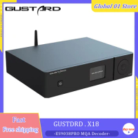 Gustard X18 MQA ES9038 PRO Decoder XU216 USB DAC PCM768kHz DSD512 Bluetooth 5.0 LDAC HiFi Audio Decoding XLR Balanced Output IIS