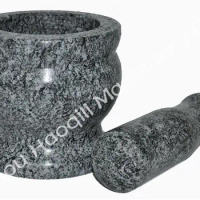 Stone Marble Mortar Pestle Set Grinder Press Garlic Pugging Pot Herb Mill