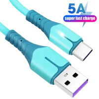 5A Fast Charging USB Type C Cable USB C Cable for Huawei Data Cord Charger USB Type C Cable for Honor Xiaomi POCO X3 M3 1/2M