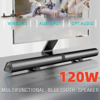 TV Bluetooth Speakers AUX/BT/OPT Connections Soundbars with 2-in-1 Detachable Home Cinema Shengba Sound System FM Soundbar