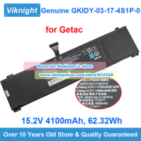 Genuine GKIDY-03-17-4S1P-0 Battery GKIDY03174S1P0 15.2V 4100mAh 62.32Wh for Hasee Getac 4ICP6/62/69 Laptop Battery