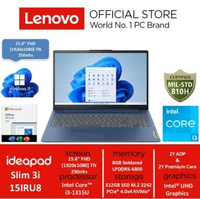 Lenovo IdeaPad Slim 3i 15IRU8 KXID || Intel Core i3-1315U 8GB 512GB SSD Intel UHD Graphics Windows 1