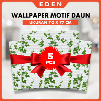 PAKET 5 PCS !!! Wallpaper Dinding 3D Foam Motif Daun Maple Merambat