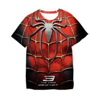 Classic movie hero Spider Man 3D printed children's adult T-shirt top daily casual comfortable trendy clothing