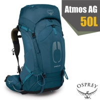 OSPREY Atmos AG 50 專業網架輕量登山背包L/XL.適登山健行_ 氣壓藍 R