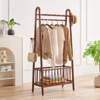 Clothes and hats rack, bedroom floor to ceiling, household clothes rack, simple clothes drying rack, light luxury indoor single