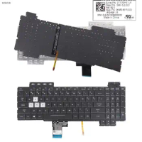 US Laptop Keyboard for Asus FX505/FX504/FX705/FX80 Black with Backlit