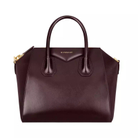 Givenchy Small Antigona Bag Box Leather Burgundy