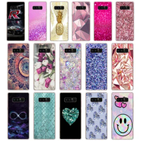 26Crystal Diamond design Soft Silicone Tpu Cover phone Case for Samsung Galaxy note 4 5 8 9 10 Plus 20 Case