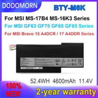 DODOMORN New BTY-M6K Battery For MSI MS-17B4 MS-16K3 GF63 Thin 8RD 8RC GF75 Thin 3RD 8RC 9SC GF65 Thin 9SE/SX Thin10SDR In Stock