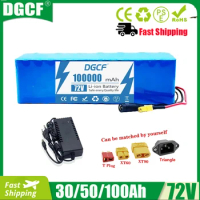 72V Battery 100Ah 18650 Battery Pack 20S2P for Electric Scooter E-bike Bicycle Motorcycle Rechargerable Lithium Battery Original