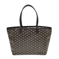 GOYARD ARTOIS 防水帆布Y字老花小型拉鏈托特包(黑色)